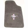 84-89 MUSTANG DARK/SVO/SMOKE GRAY FLOOR MATS W/ PONY LOGO                                         