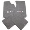 84-89 MUSTANG DARK GRAY/SVO GRAY/SMOKE GRAY FLOOR MATS W/ 5.0 LOGO                                