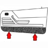 84-86 MUSTANG ACC LOWER DOOR PANEL CARPET, DARK GRAY/SVO GRAY                                     