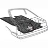 84-86 MUSTANG HATCH AREA CARPET WITH RUNNING PONY LOGO, DARK GRAY/SVO GRAY                        