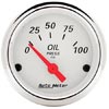 Gauge, Oil Pressure, Arctic White, 2-1/16", 0-100 Psi, Analog, Electrical