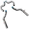 1987-93 Mustang 5.0L Lx Aluminized 3" Tailpipes With Stainless 3" Tips, Also Fits 86 Gt & 93 Cobra
