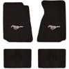 94-98 MUSTANG BLACK FLOOR MATS W/ RUNNING PONY LOGO                                               