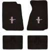 94-04 FLOOR MATS, BLACK, WITH PONY AND BARS     