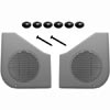 87-93 MUSTANG SMOKE GRAY DOOR SPEAKER GRILLE KIT                                                  