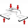 81-84 MUSTANG T-TOP 4 PIECE WEATHERSTRIP KIT, BEFORE 10/83                                                                                          