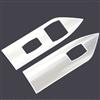 05-09 MUSTANG POLISHED BILLET CONVERTIBLE WINDOW SWITCH PLATES, NO LOGO                           